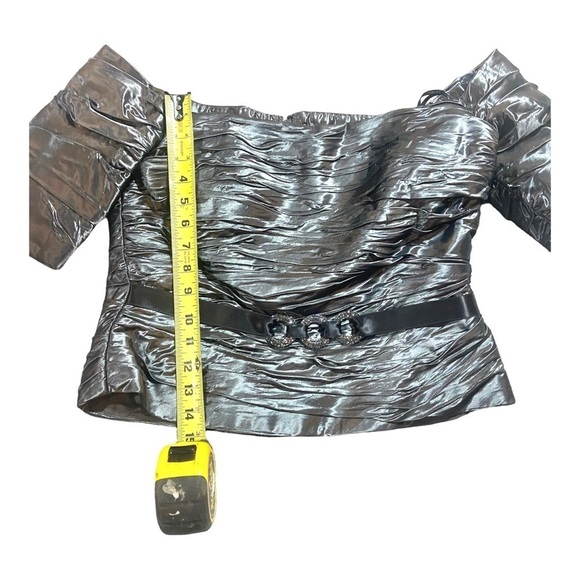 Alexander by Daymor Couture Mother of the Bride 2 Piece Mermaid Dress Sz 12 Gray - Picture 7 of 13